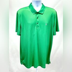 🛍️IZOD GOLF Men’s Kelly green grid pattern golf polo size XL.